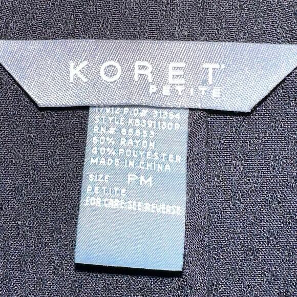 Koret Petite Button Front Lightweight Black Knit Jacket - Picture 5 of 6